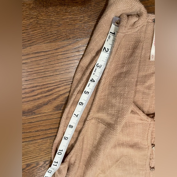 Free People Dress Valerie Vest Iced Chai Tan Cotton Women’s Small Free-est - Picture 7 of 8